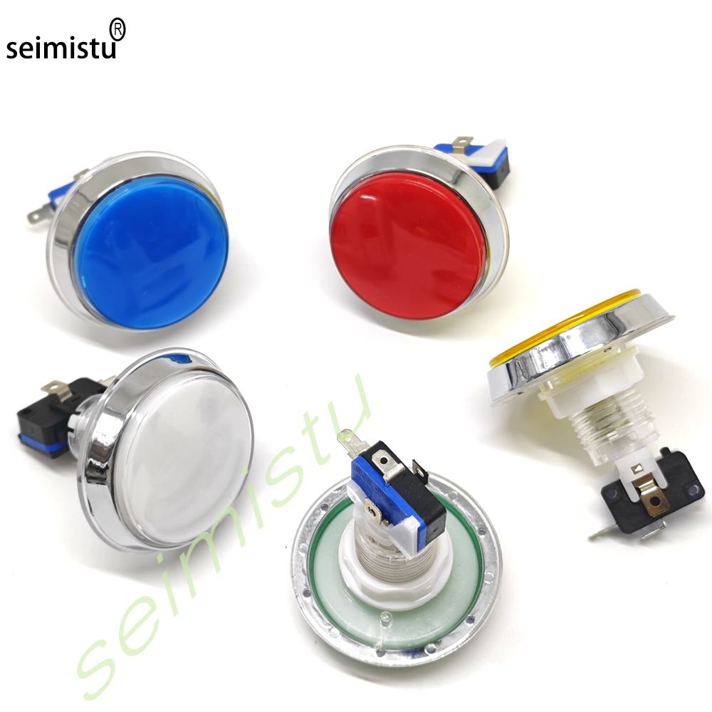 Bouton LED plat chromé 60 mm 1 - Arcade Games And Vending avis et prix